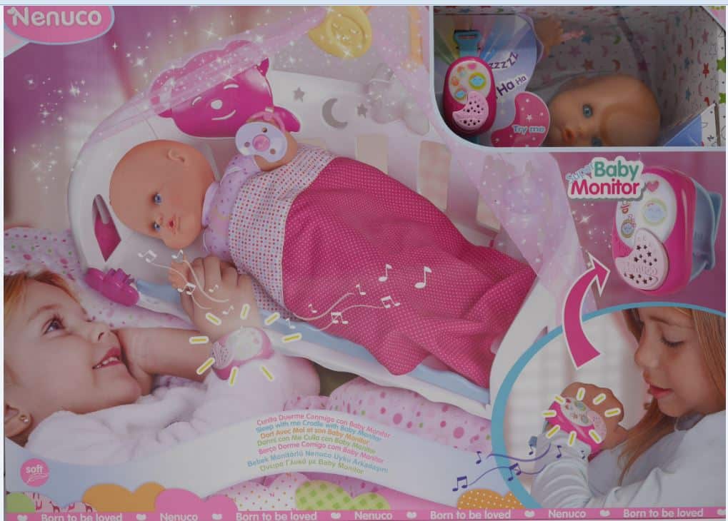 Famosa nenuco slaap met mij nenuco met babyfoon, baby pop bedje