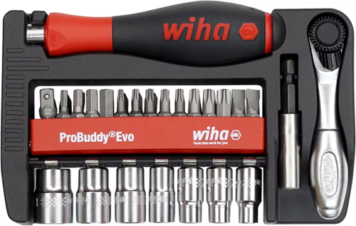 Wiha bit- en dopsleutelset probuddy® evo 1 4 | in doordachte gereedschapshouder | 40-delig - 46960