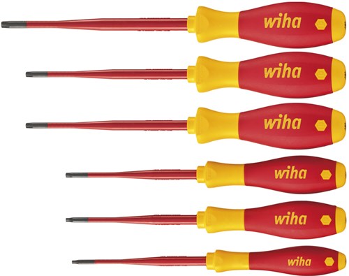 Wiha schroevendraaier-set | 6-delig tx- bo | meercomponentengreep | ronde kling | 1 stuk - 41245 41245