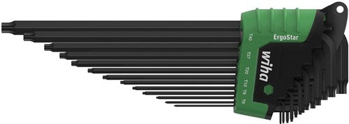 Wiha stiftsleutelset | in ergostar houder | torx® | magicspring® | 14-delig | chemisch gezwart | in blister - 43848 - 43848