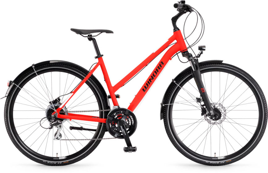 Winora domingo 24 sport 28 inch 52 cm dames 24v rood