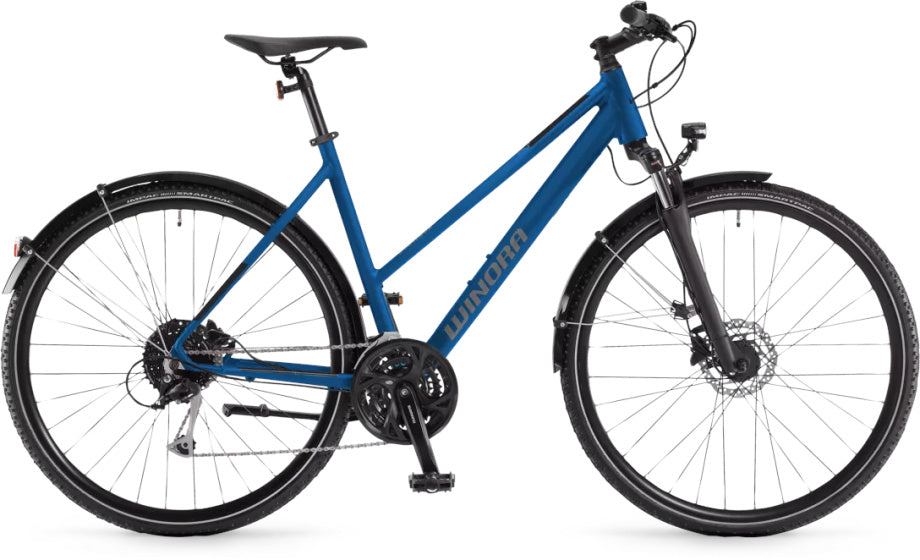 Winora domingo 27 sport 28 inch 52 cm dames 27v blauw