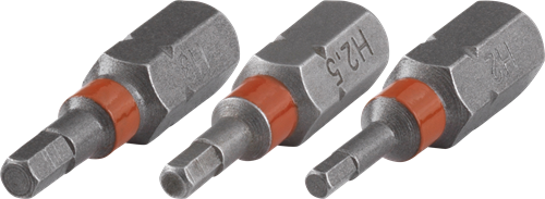 Wolfcraft bits solid | binnenzeskant 2.0, 2.5, 3.0 | 3-delig - 1339000