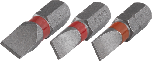 Wolfcraft bits solid | sleuf 0.8x5.5, 1.0x5.5, 1.2x6.5 | 3-delig - 1338000