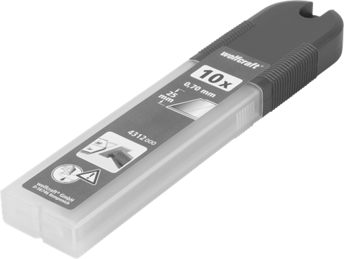 Wolfcraft professionele afbreekmessen | 0,7 x 25mm | 10 stuks - 4312000