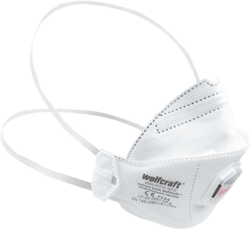 Wolfcraft stofmaskers | met ventiel | ffp3 | 2 stuks - 4949000