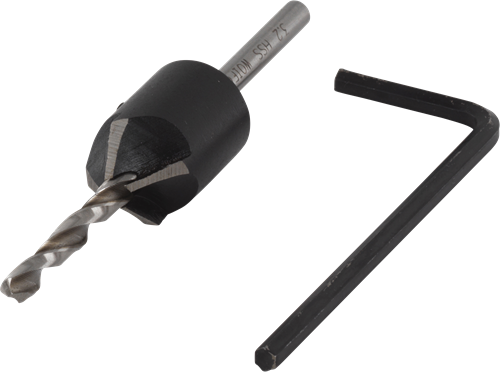 Wolfcraft voorboor | met verzinkboor | ø3,2-12mm | 1 stuk - 2498000