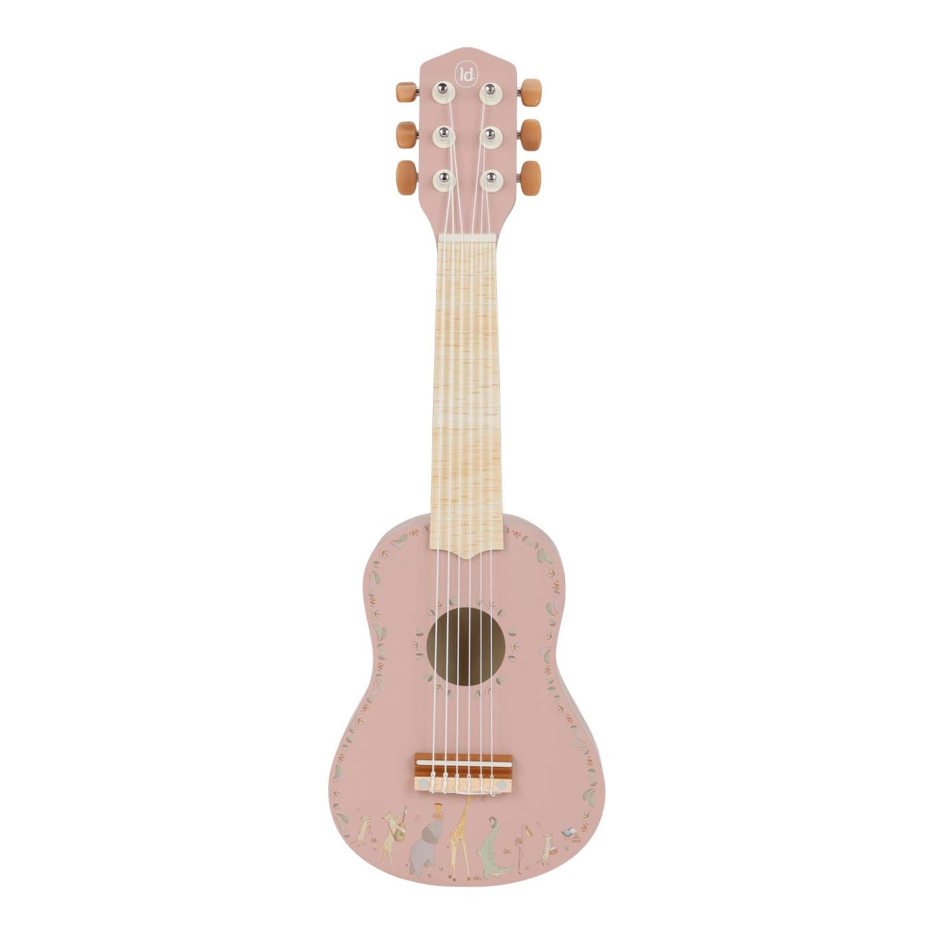 Little dutch safari friends houten gitaar pink fsc