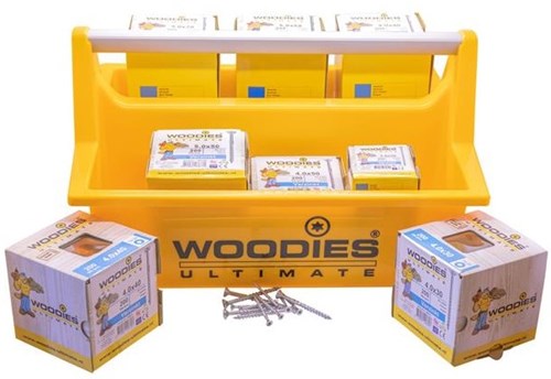 Woodies schroeven woodies draagkist met woodies® ultimate verzinkte schroeven | indoor | 1400 stuks - 61999027
