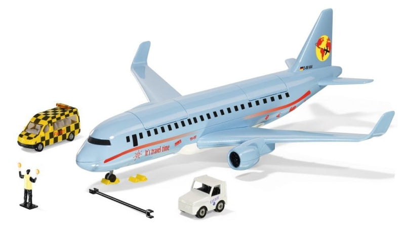 Siku world verkeersvliegtuig met accessoires