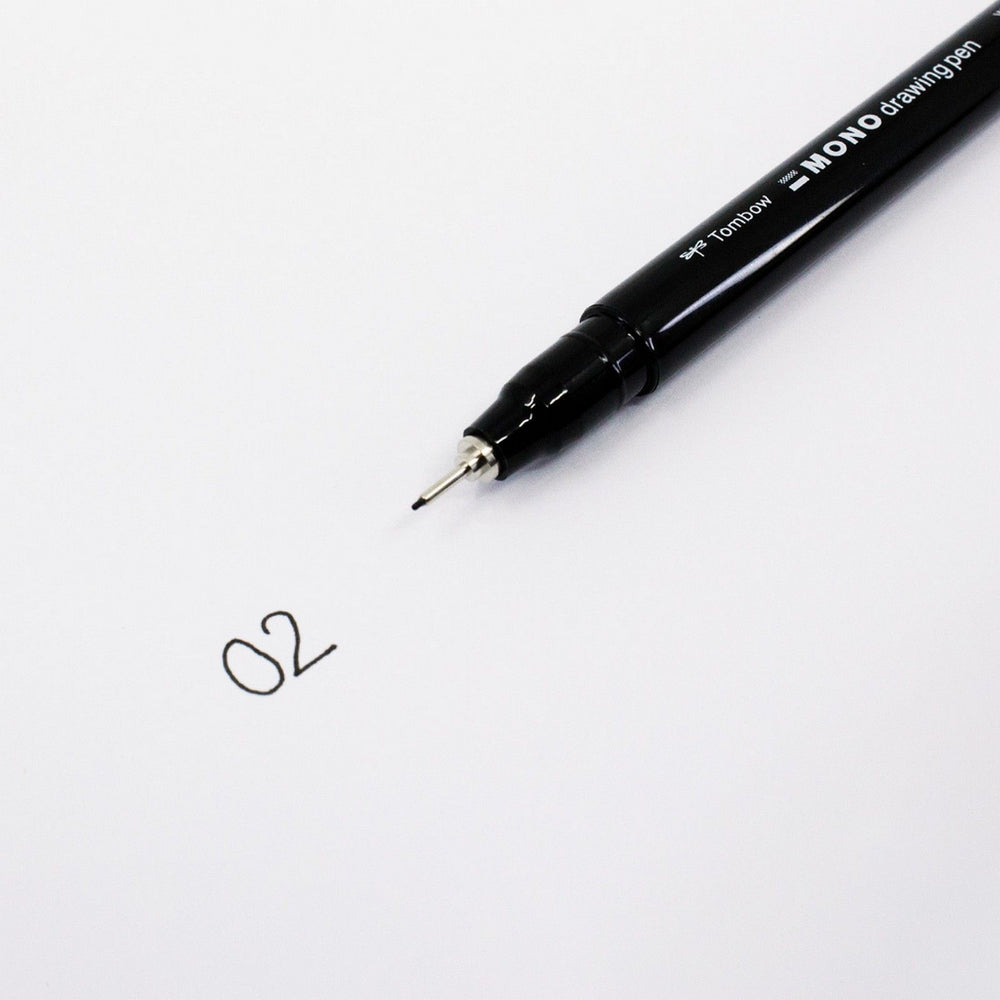 Tombow • fineliner mono drawing pen, line width 02 (approx. 0.30 mm), black