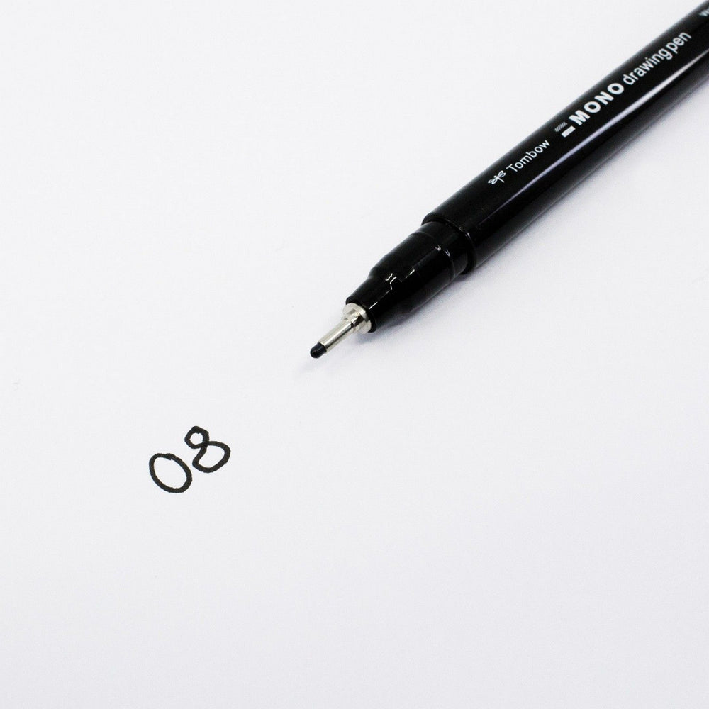 Tombow • fineliner mono drawing pen, line width 08 (approx. 0.60 mm), black