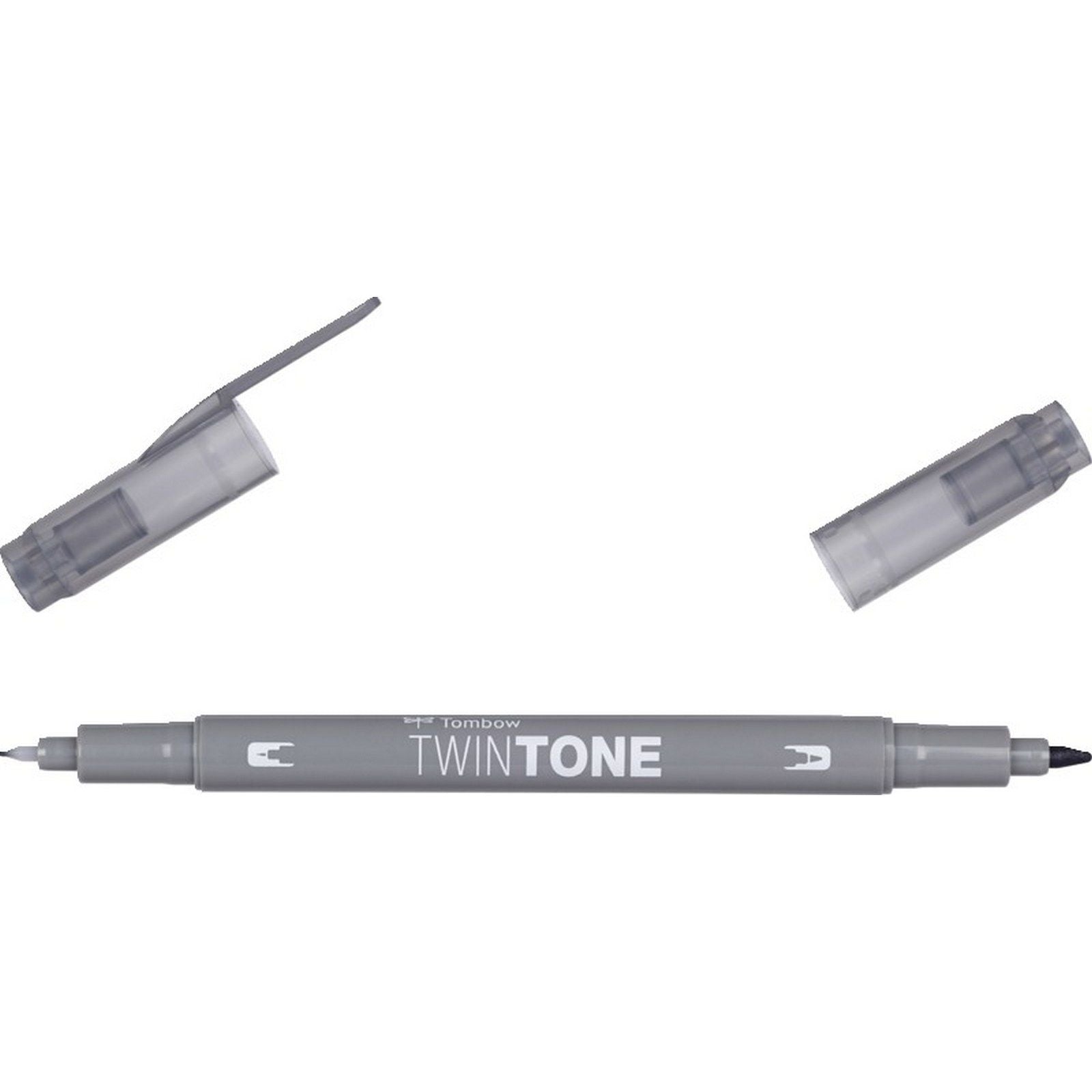 Tombow • twintone dual-tip brushpen grey