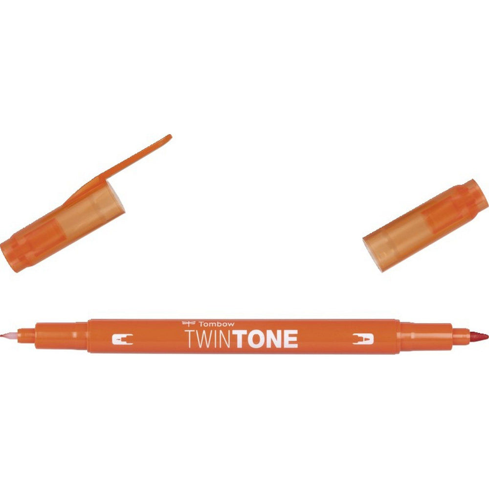 Tombow • twintone dual-tip brushpen carred orange