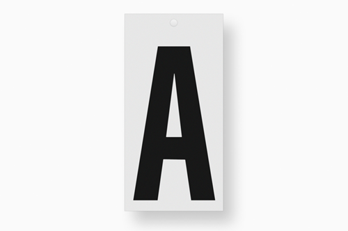Metafranc plakletter 100mm zwart b - wu0510020