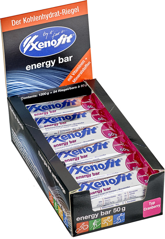 Xenofit energy bar 24x50g box | cranberry