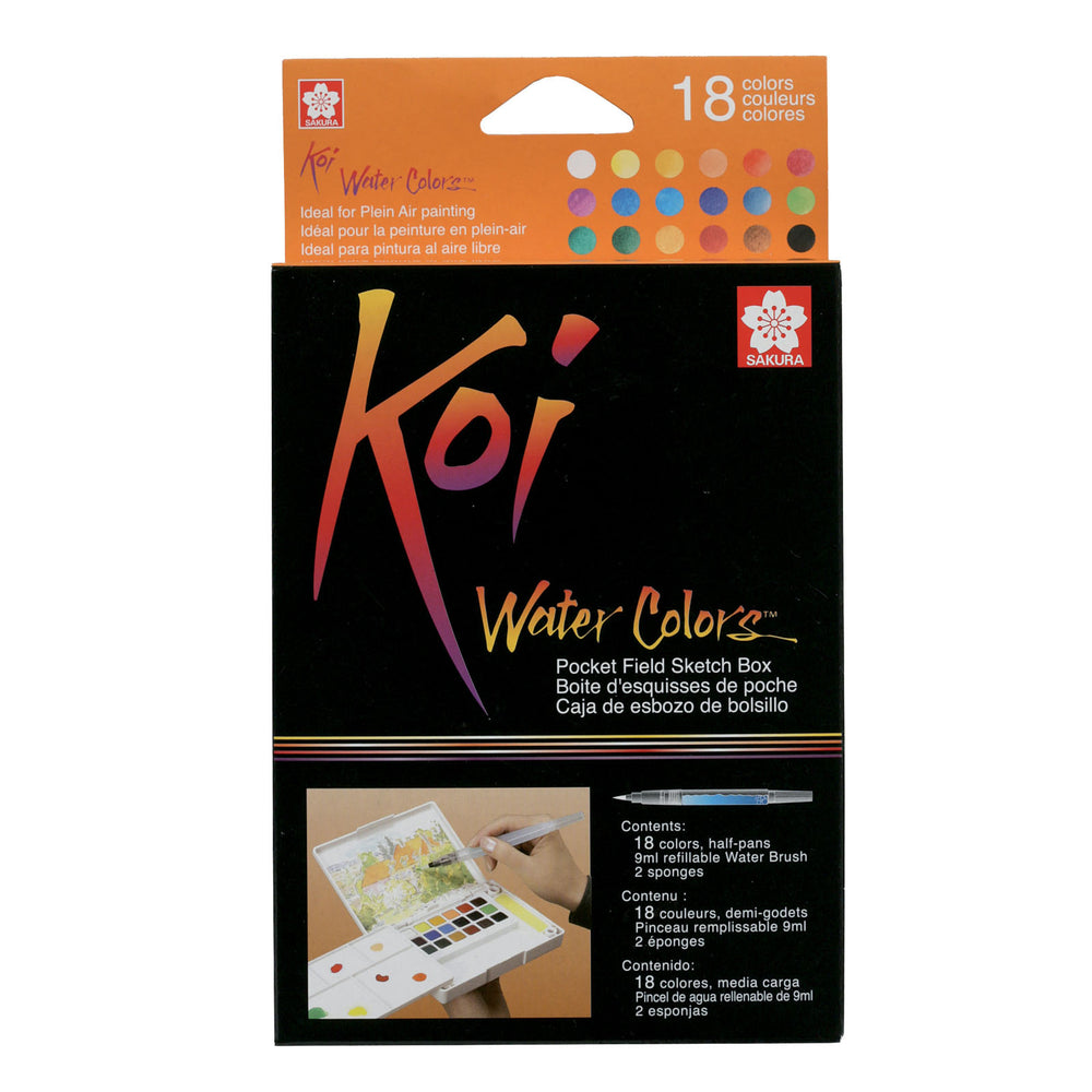 Sakura • koi aquarel sketchbox 18 + brush