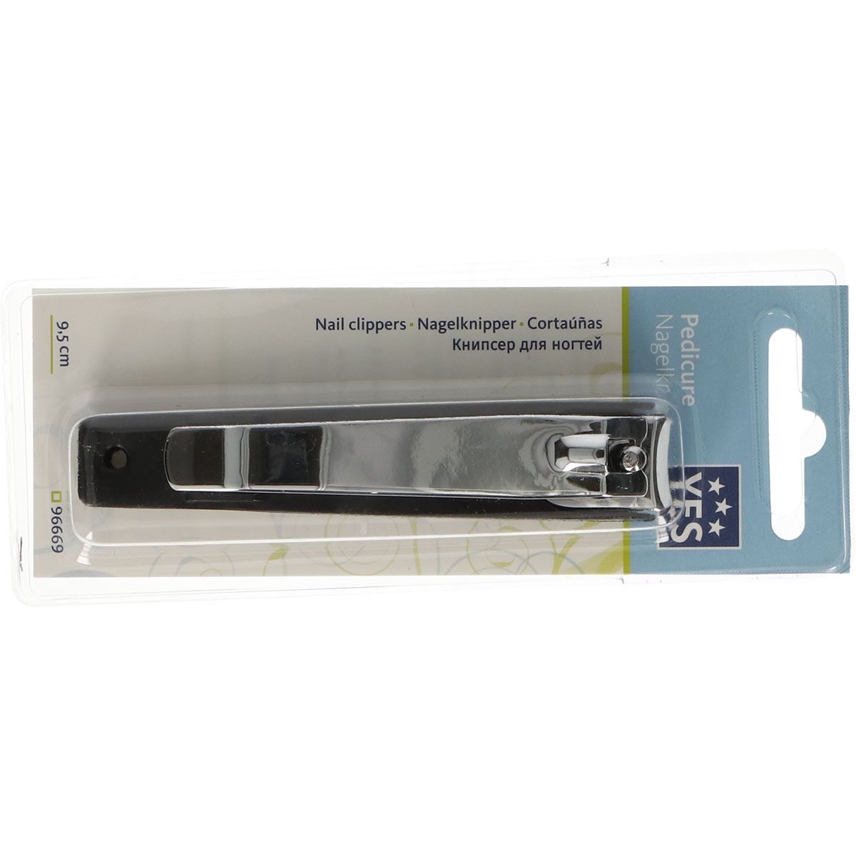 Ja voetnagelknipper met opvang zilver 9,2cm