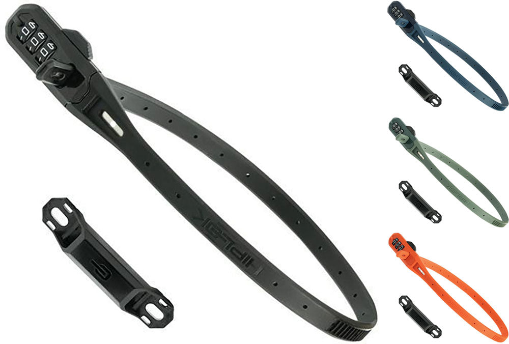 Hiplok z lok combo cable tie lock with steel core and combination lock | black