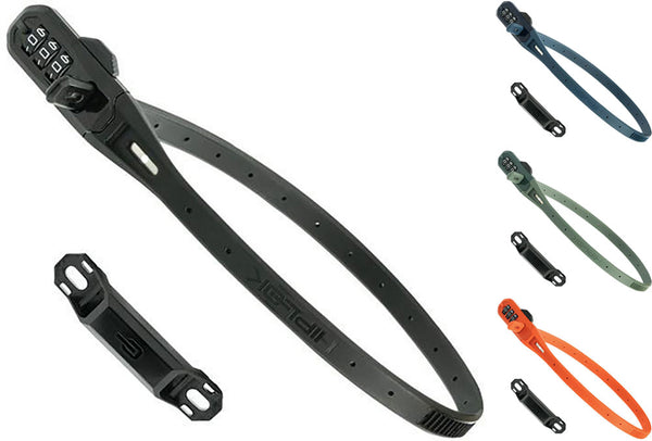 Hiplok z lok combo cable tie lock with steel core and combination lock | black
