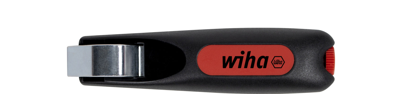 Wiha ontmantelingsgereedschap met zelfdraaiend sleepmes kabelstrip- ontmantelingsgereedschap (zwart rood, voor ronde kabel)