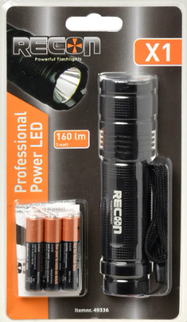 Zaklamp pro 150 meter incl. verlichting 3xaa