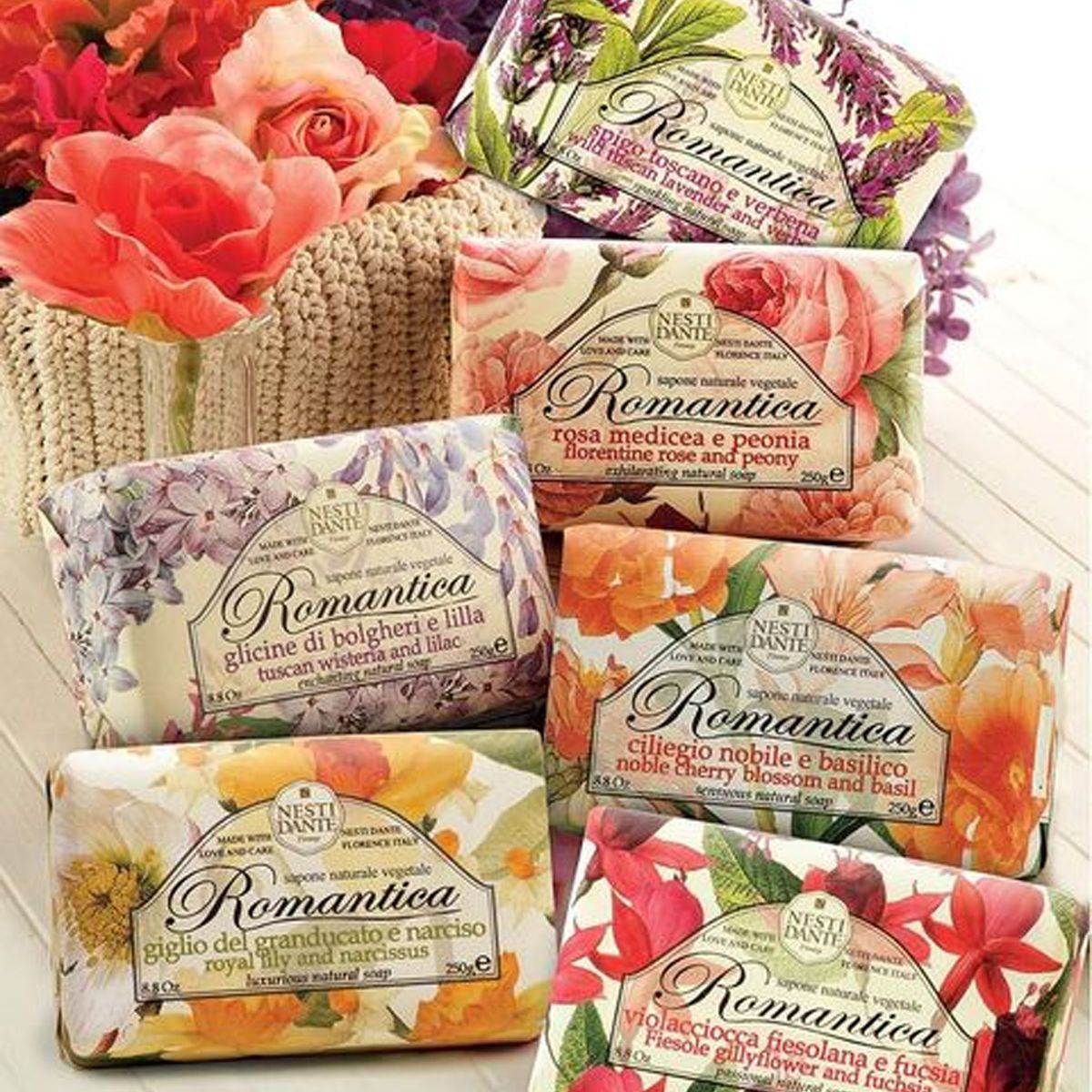 Nesti dante romantica wilde toscaanse lavendel verbena zeep 250gr.