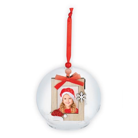 Zep Foto Kerstbal Voski Rood CH32R 2x3,5x4,5 cm