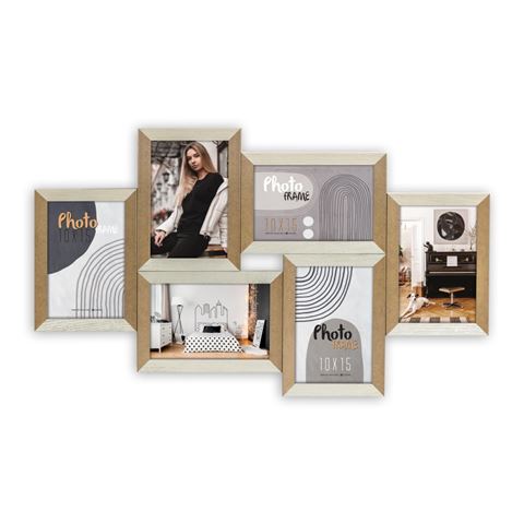 Zep Fotolijst DN697W Vercelli Wit 6x 10x15 cm
