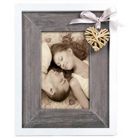 Zep houten fotolijst ty0846 blaye grijs wit 10x15 cm
