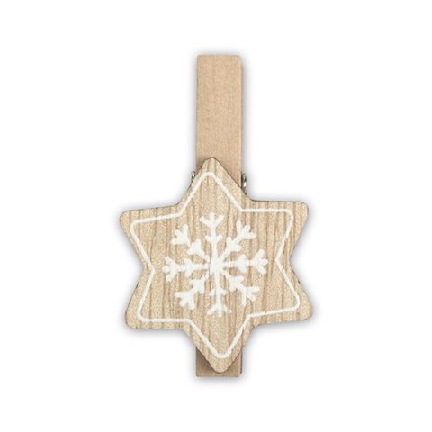 Zep Kerstset Houtklemmen Bruin LK39B 8 Stuks