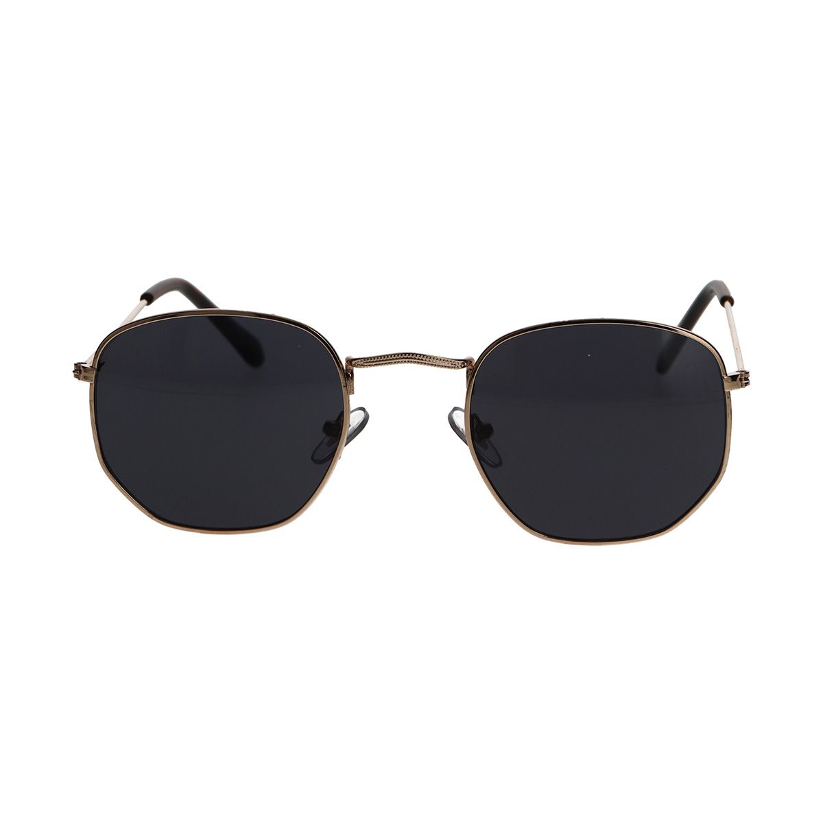 Spectrum metaal zonnebril goud hexagon dames