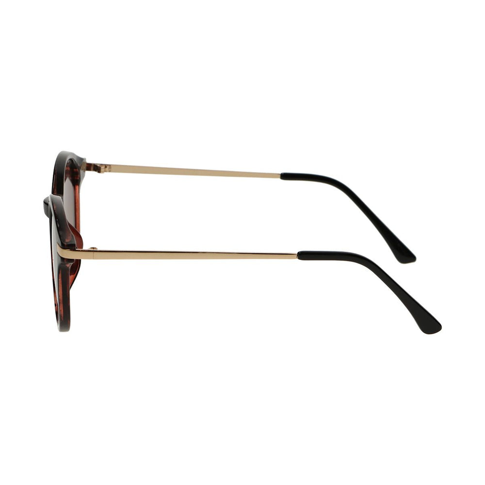 Spectrum rond zonnebril half tortoise zwart dames