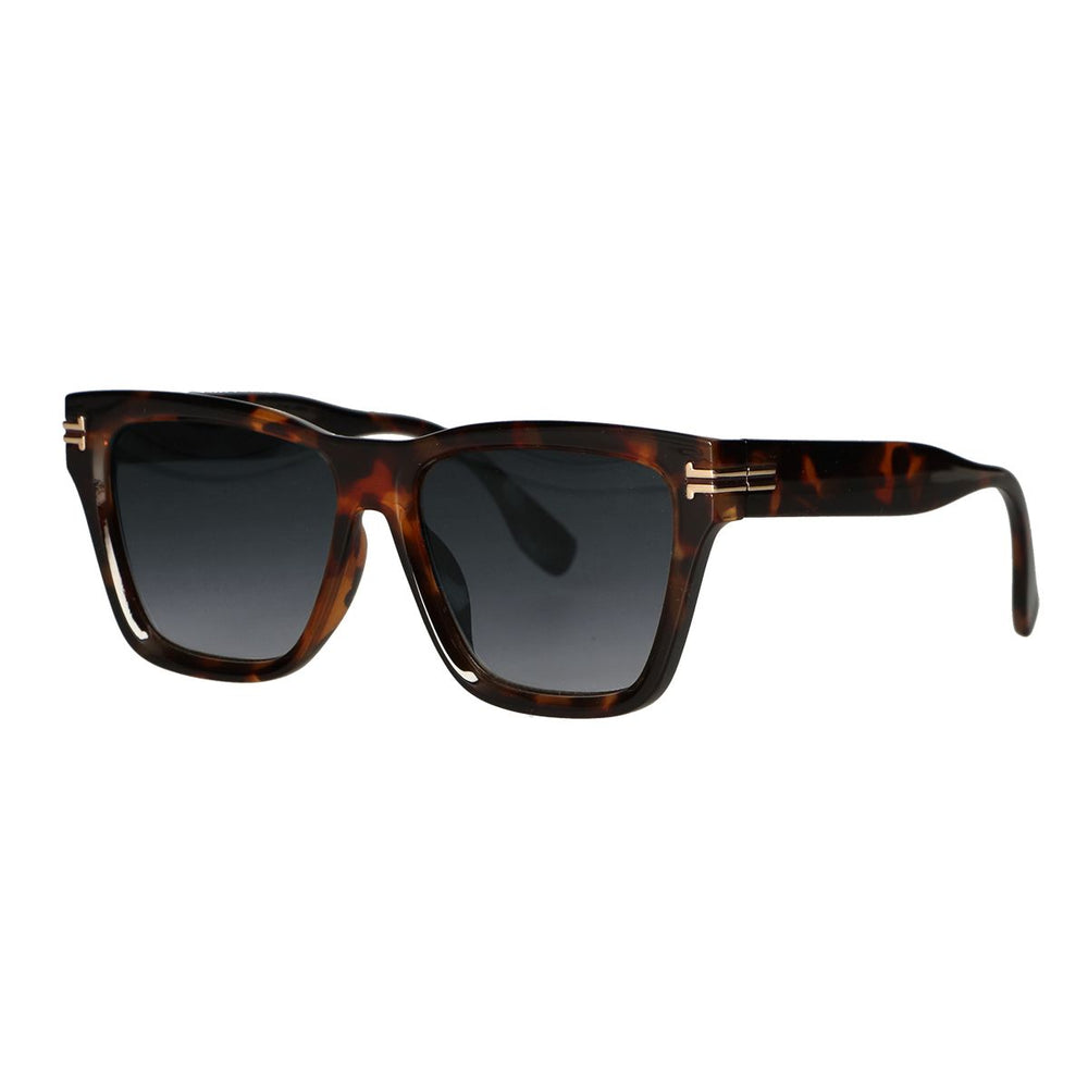 Spectrum zonnebril vierkant tortoise smoke glas dames