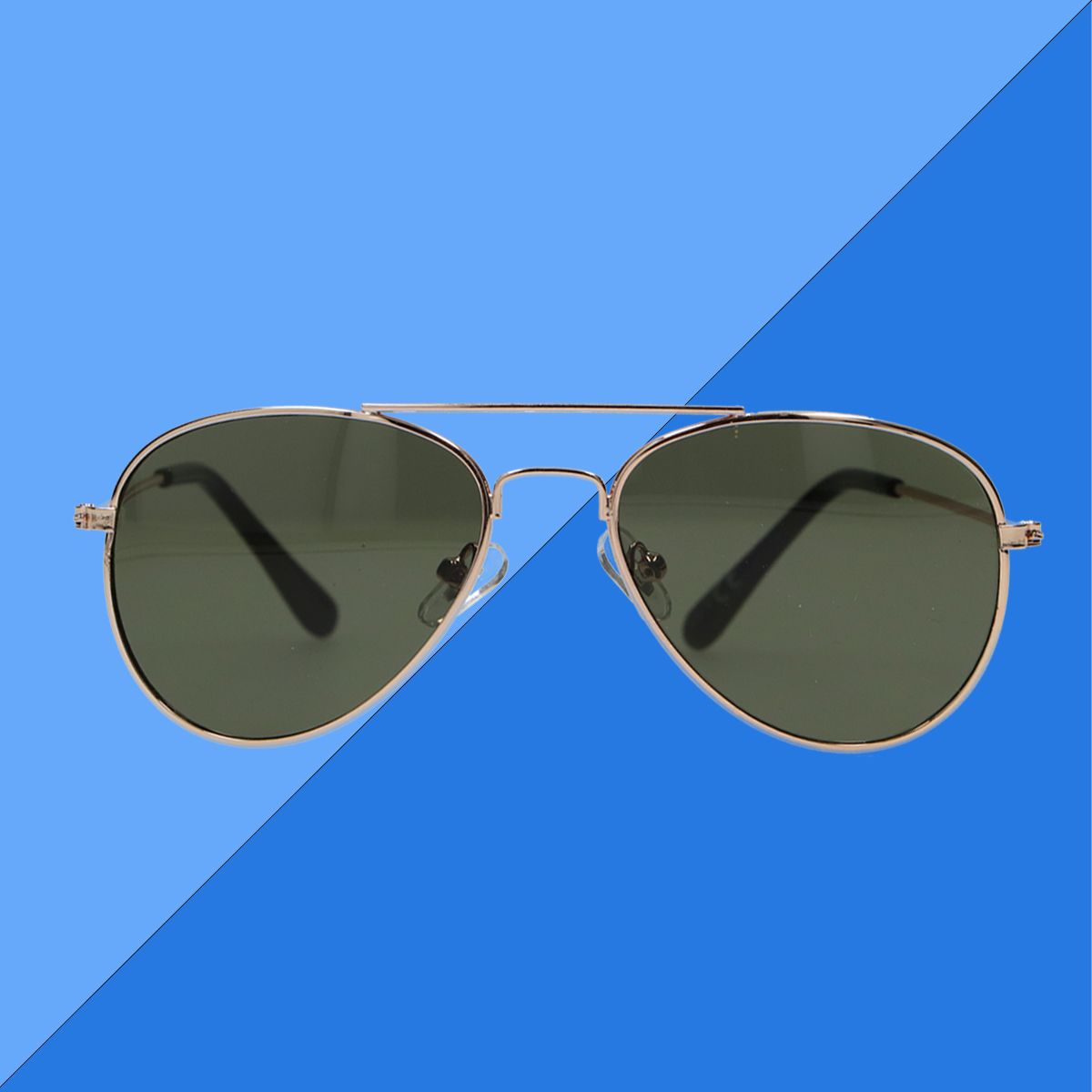 Spectrum zonnebril piloot goud groen kids