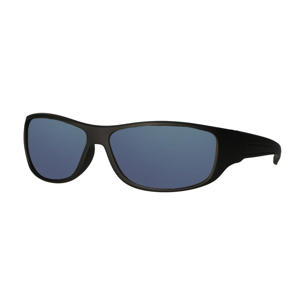 Spectrum mat zonnebril zwart blauw glas