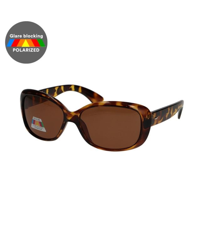 Spectrum gepolariseerde zonnebril ovaal tortoise bruin dames