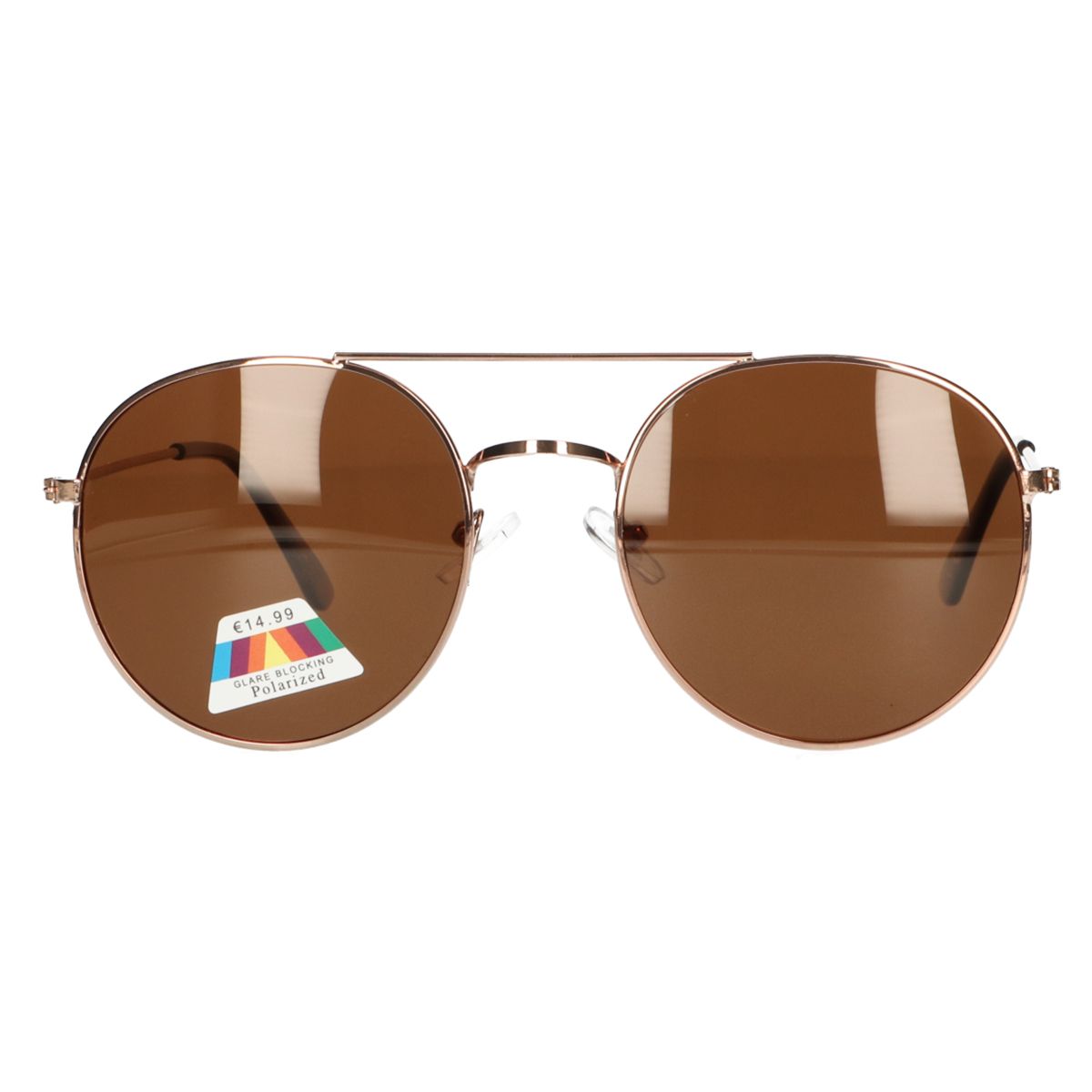 Spectrum polarized zonnebril piloot bruin glas unisex