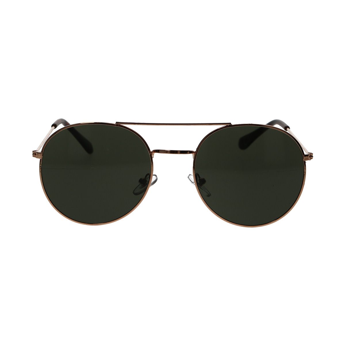 Spectrum ronde zonnebril rose metaal groen unisex