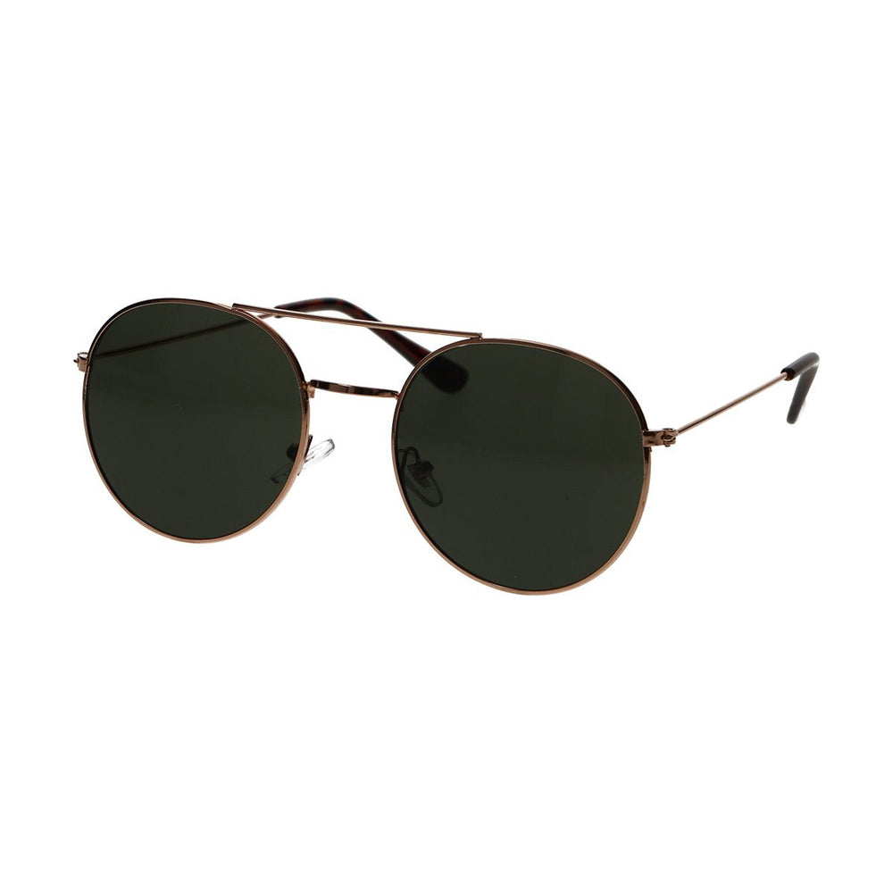 Spectrum ronde zonnebril rose metaal groen unisex