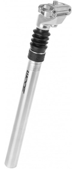 zadelpen geveerd 27,2 x 350 mm aluminium zilver zwart