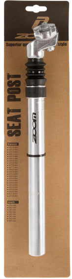 zadelpen geveerd 27,2 x 350 mm aluminium zilver zwart