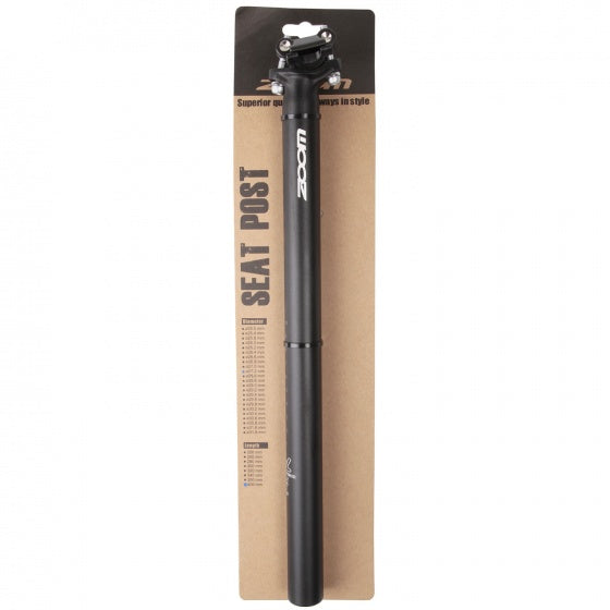 zadelpen groot 30,9 x 400 mm aluminium zwart