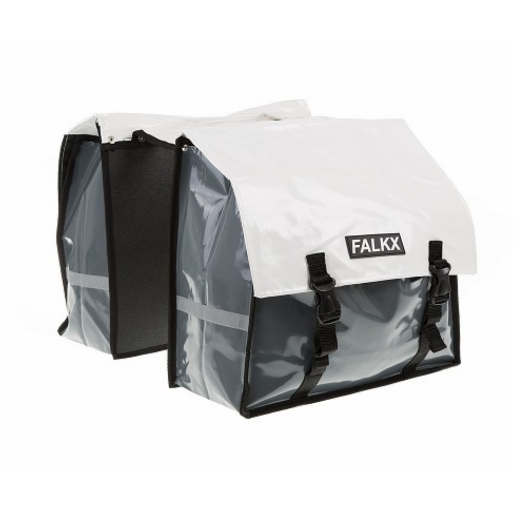 FALKX White Bull Tas dubbel Bisonyl wit-grijs, 45L
