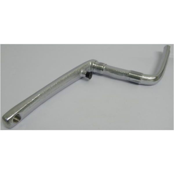 Bmx crank one piece zilver