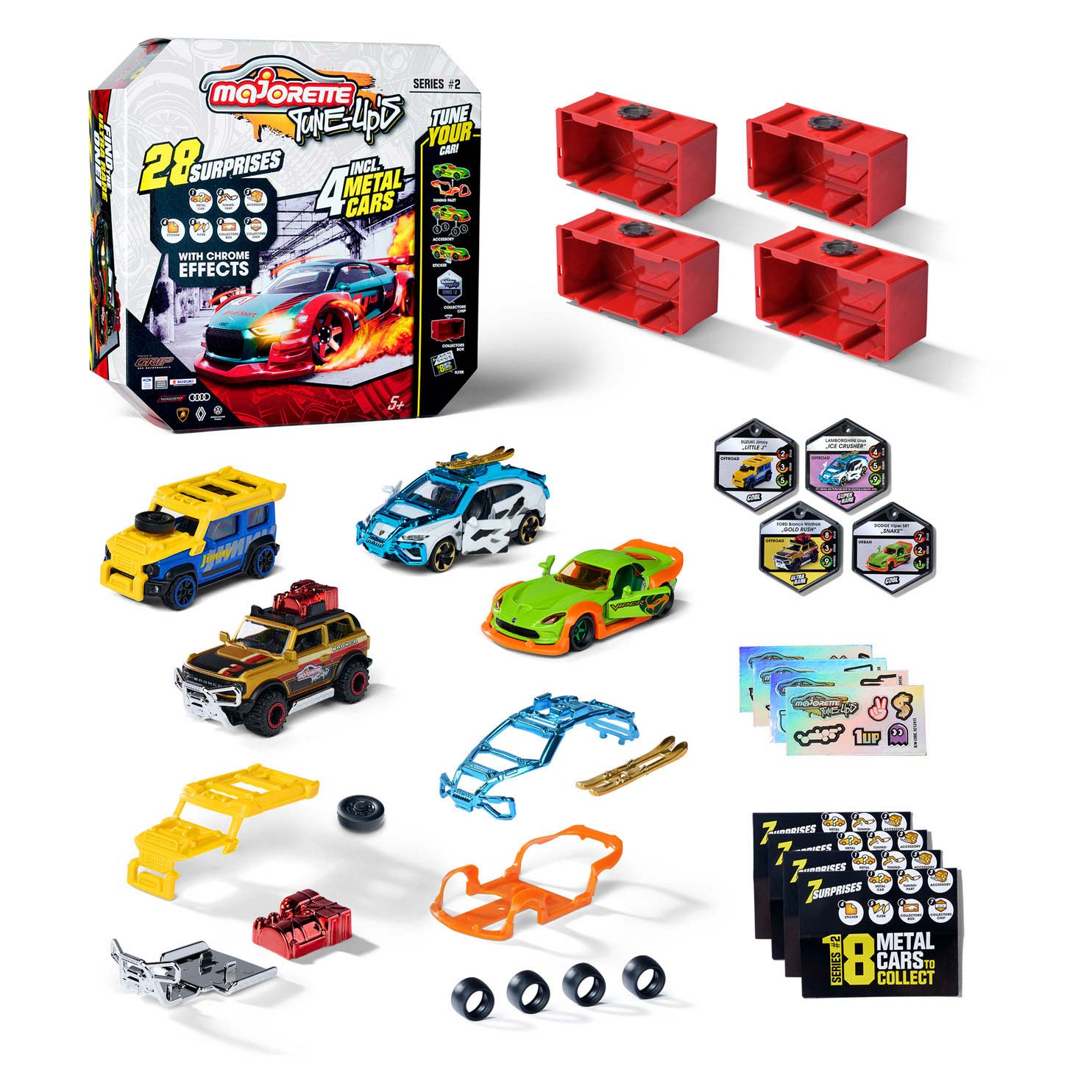 Majorette Tune Up's 2 auto's, 28 verrassingen