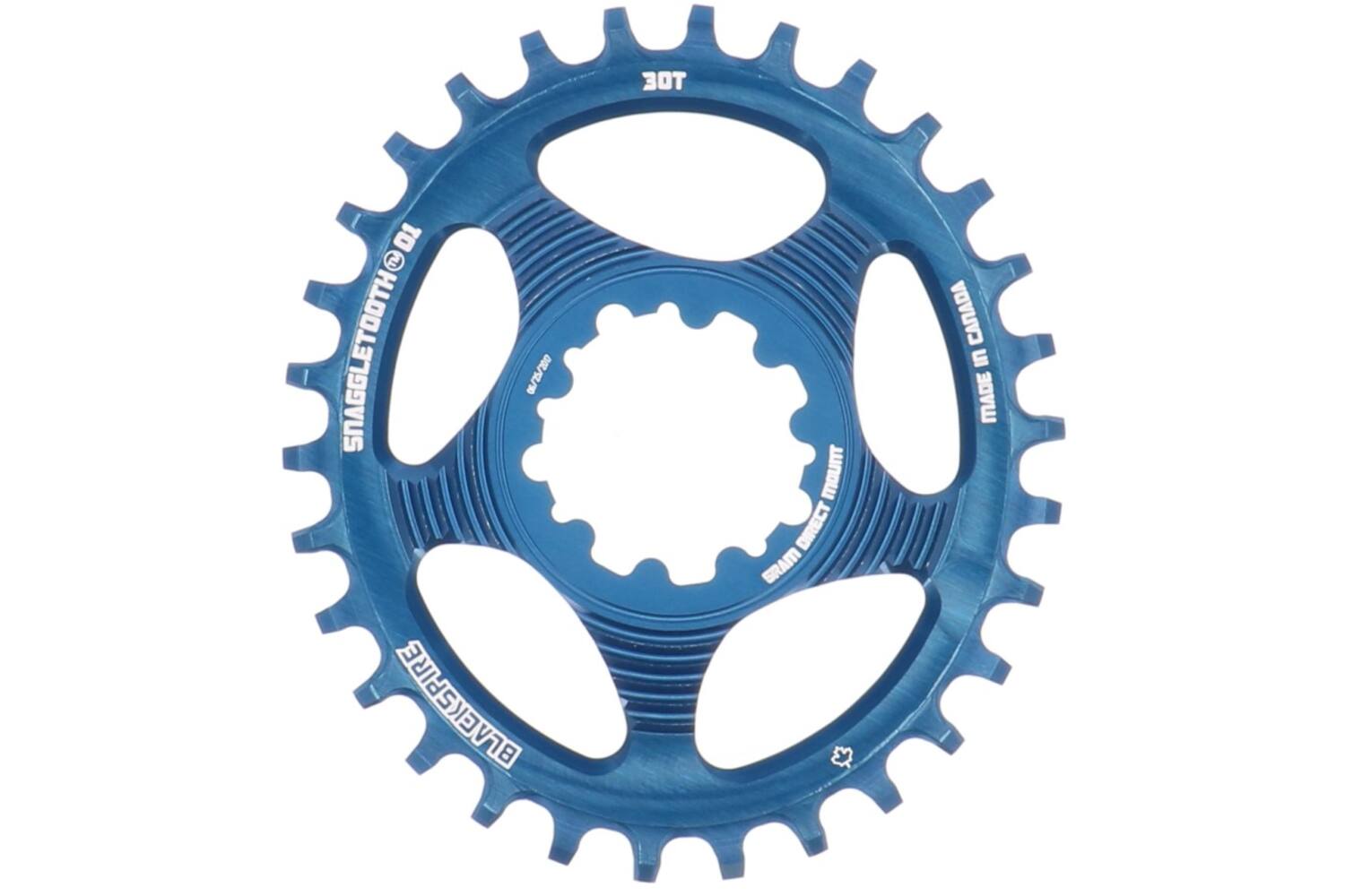 Blackspire - kettingblad snaggletooth ovaal sram spline 30 6mm offset blauw