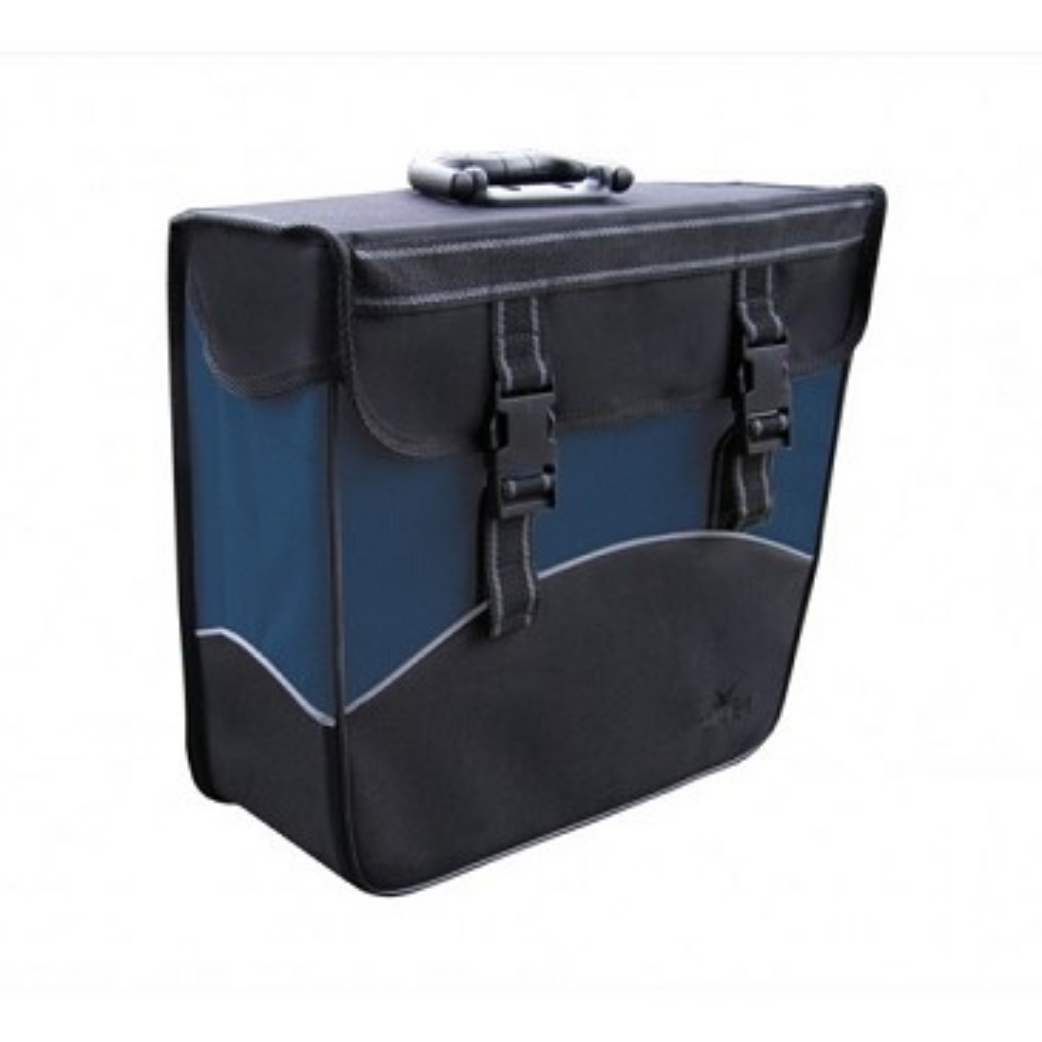 Groenlands sac simple noir bleu, droit. dimensions 37x33x14 cm, contenu 20 litres