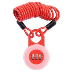 Qt cycle tech câble antivol compact cadenas à combinaison 1200 3 mm rouge 0802852