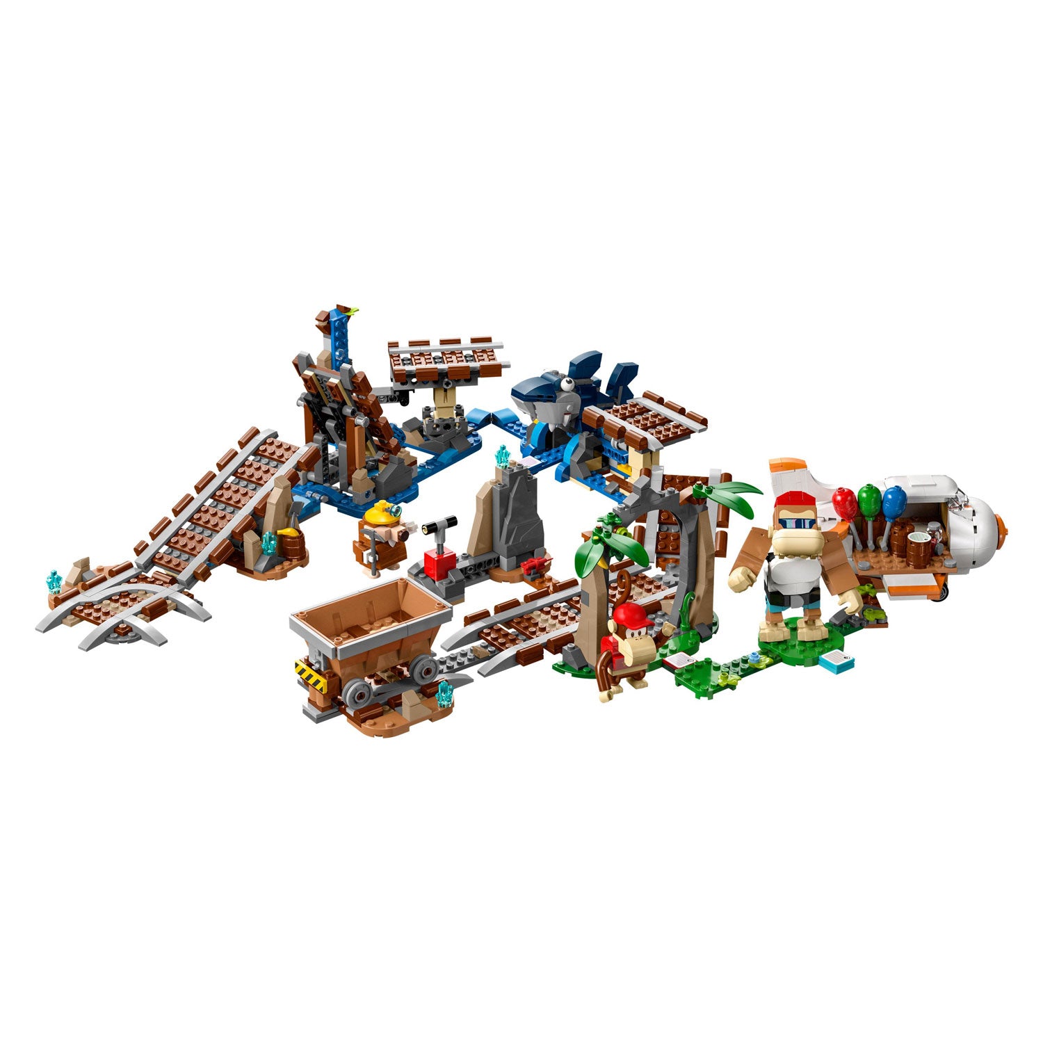 Lego super mario - uitbreidingsset: diddy kongs mijnwagenrit constructiespeelgoed (71425)